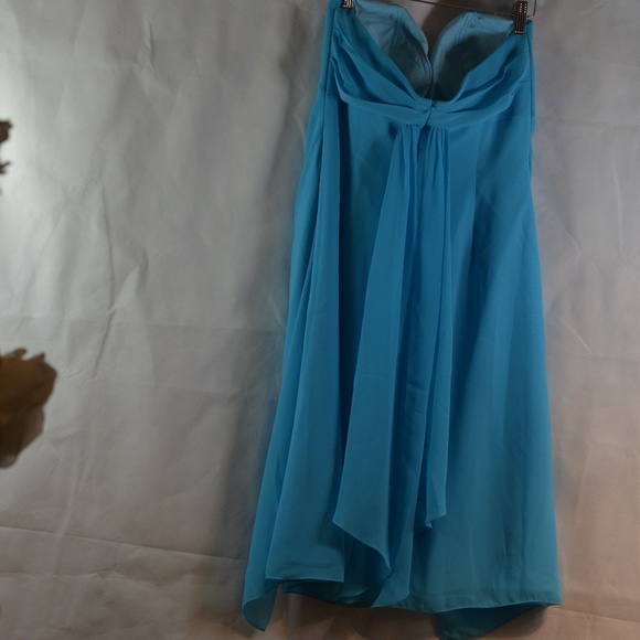 Chiffon-type Strapless Dress Sz 14 - Picture 7 of 7